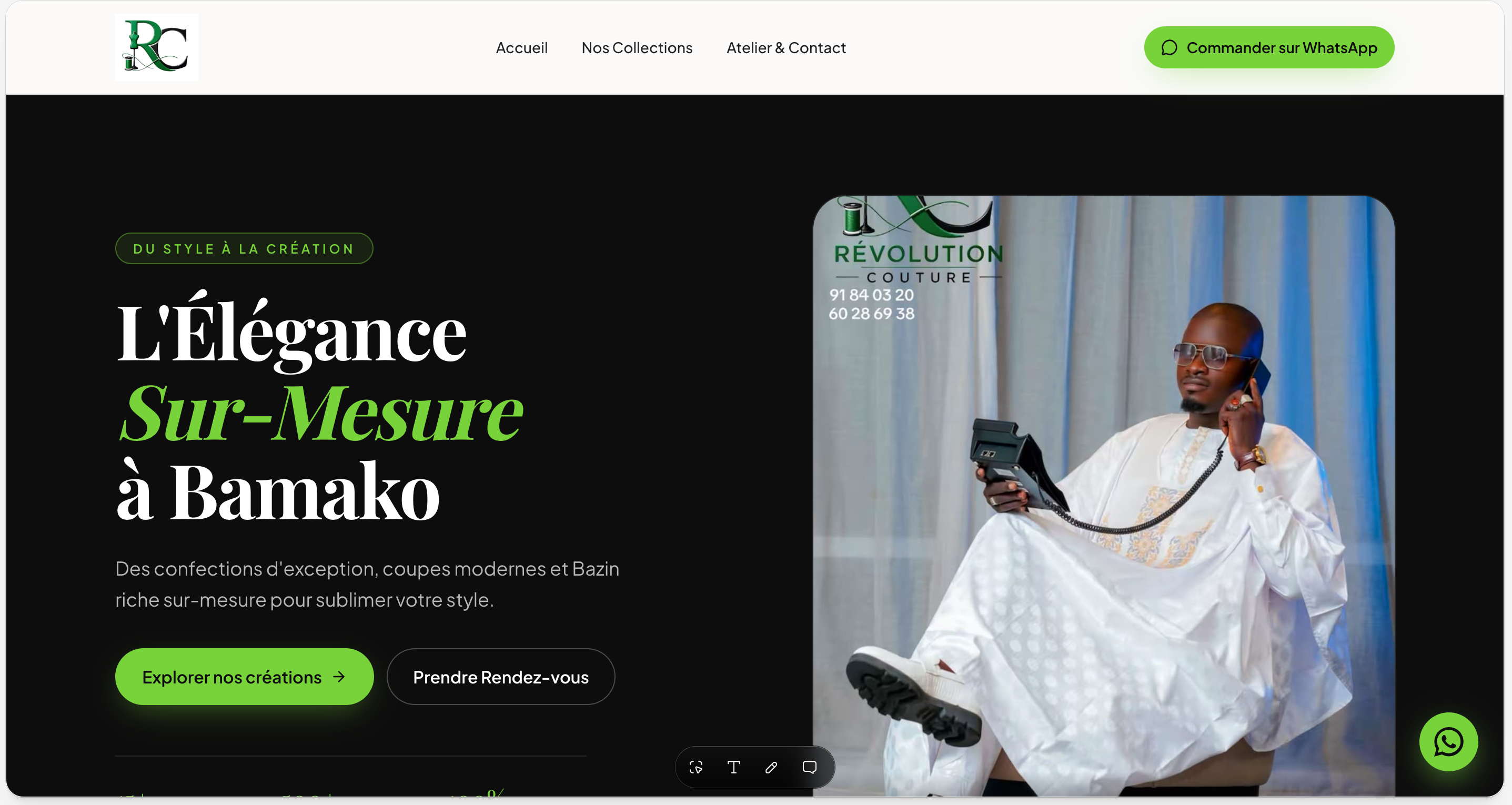 Révolution Couture — L'Élégance Sur-Mesure — version ordinateur