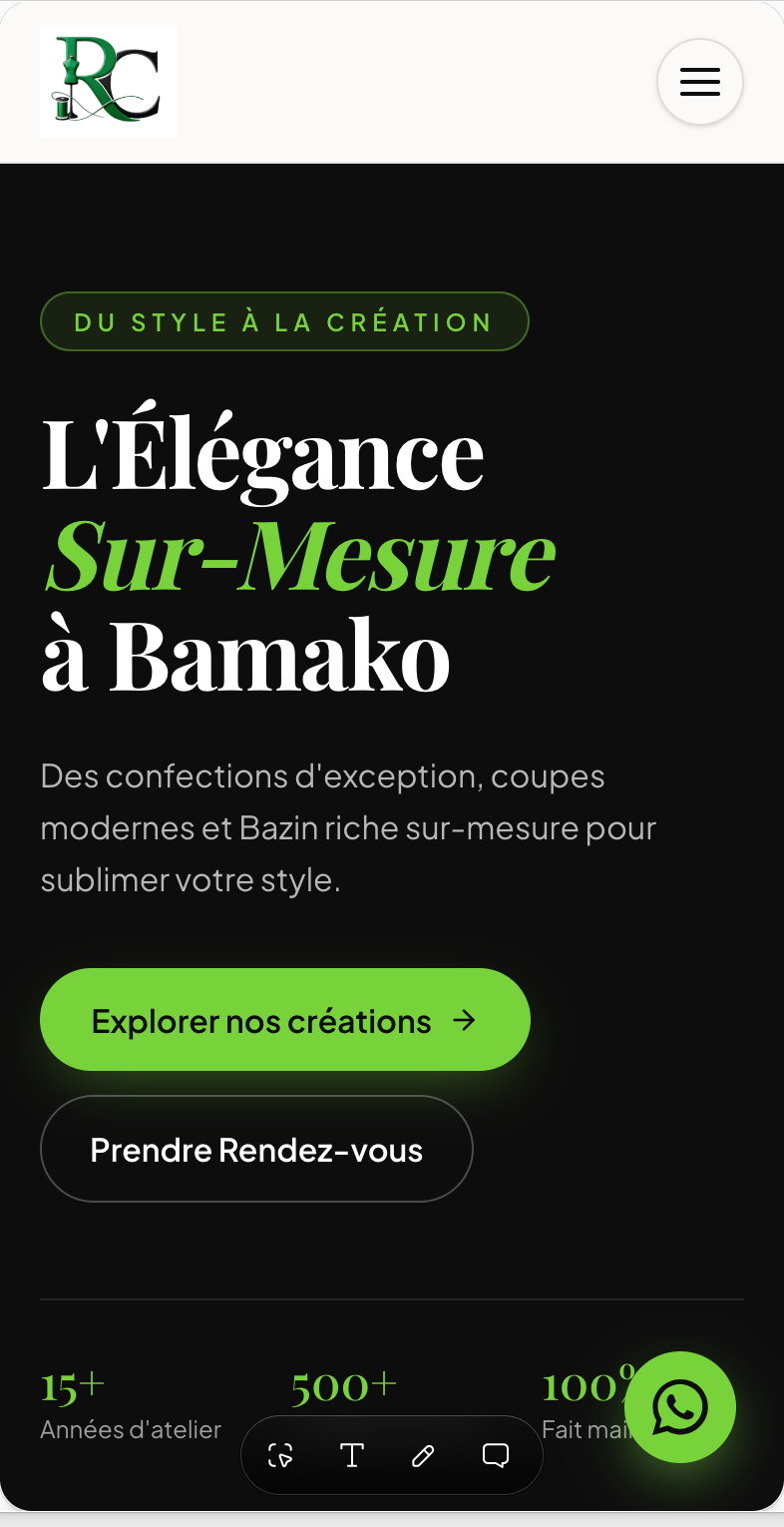 Révolution Couture — L'Élégance Sur-Mesure — version mobile