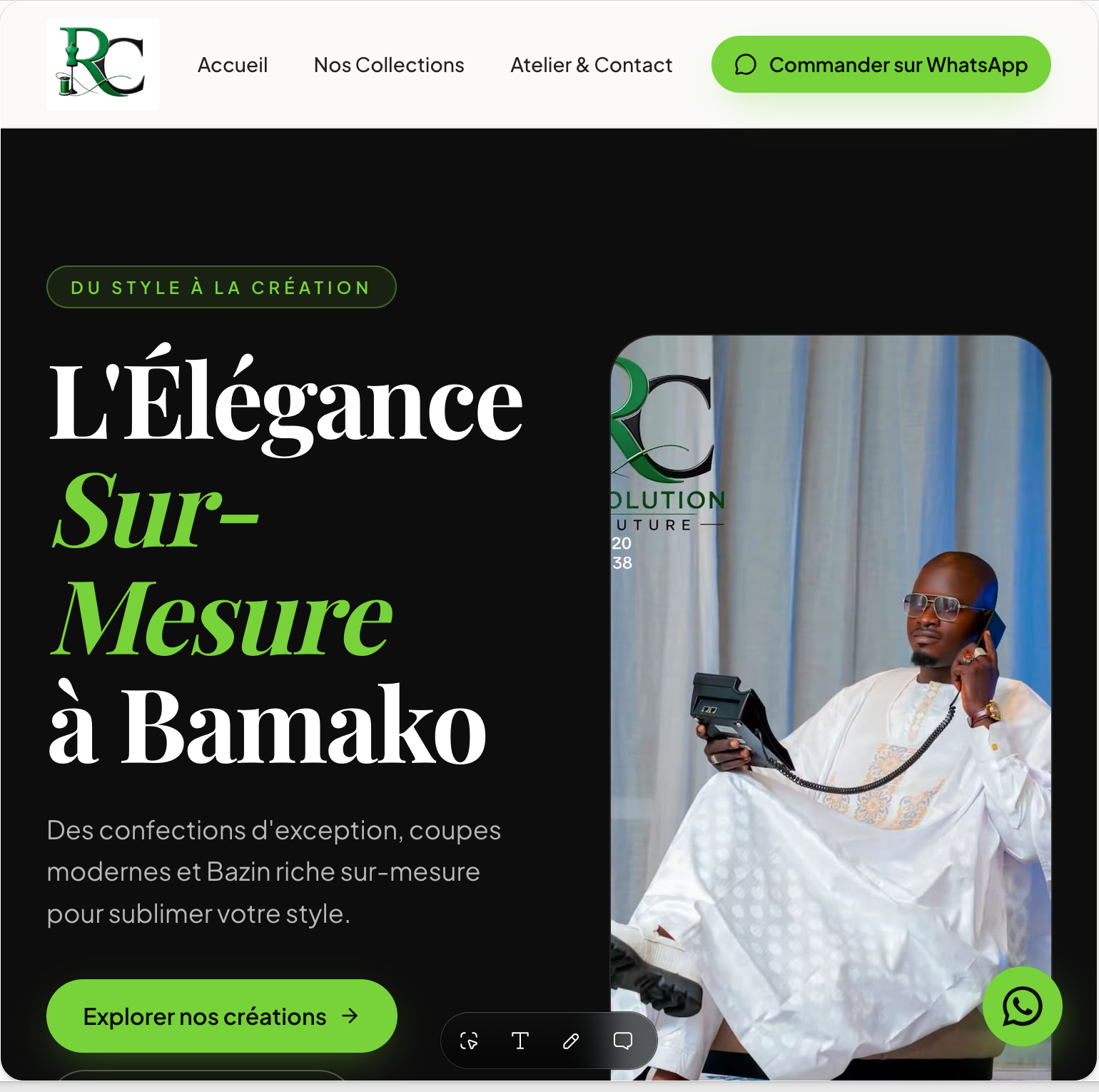 Révolution Couture — L'Élégance Sur-Mesure — version tablette